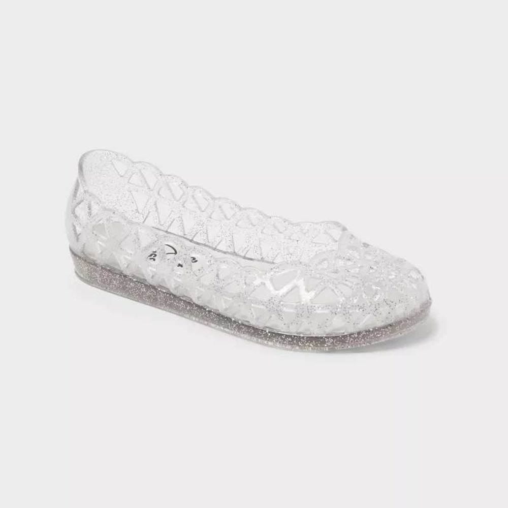 Girls' Lena Jelly Ballet Flats by Art Class Clear Size 2 New With Tags